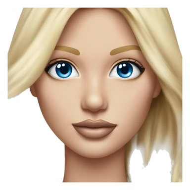 Realistic victoria secret model blonde blue eyes  sticker