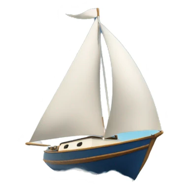 boat sailing through clouds sticker