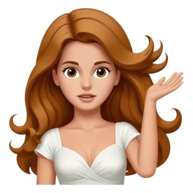 Lana del rey throwing her hair back, confidently sticker