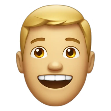 man smiling with missing teeth sticker