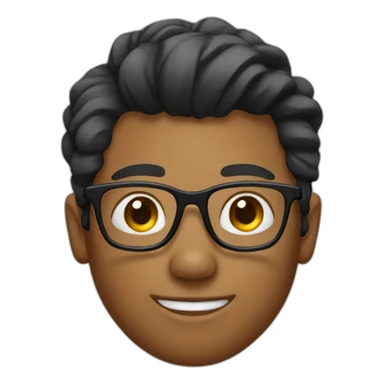 Boy with manbun and specs sticker