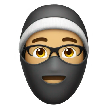 Guy wearing ski mask sticker