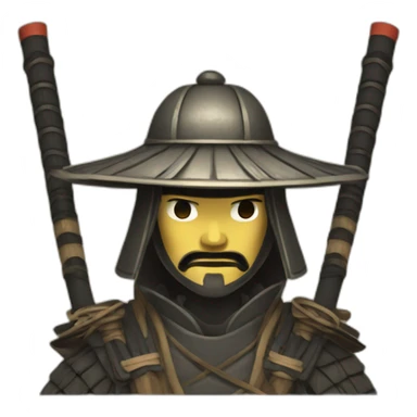Ancient Japanese ronin symbolism sticker