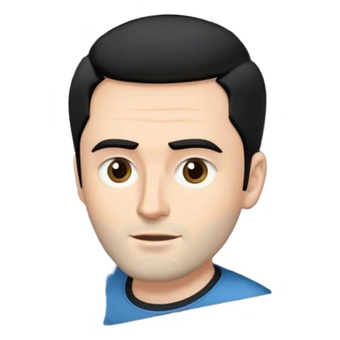 white guy with a little beard and black hair sitting in bmw car with one eyebrow raised sticker