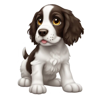 springer spaniel puppy sticker