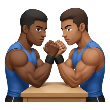 Batman and The Flash as a black man both arm wrestling sticker