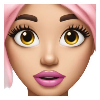 💩😉 pink lashes  sticker