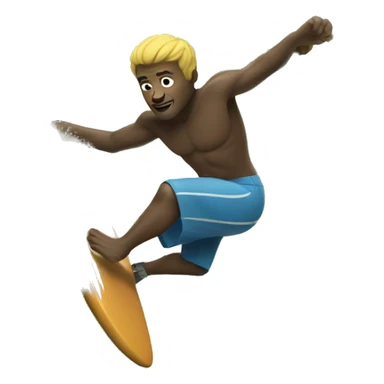 Man surfing on a tree sticker