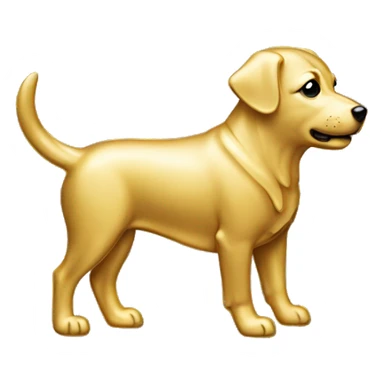 Dog with 24k gold  sticker