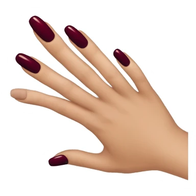 Dark red manicure nails sticker