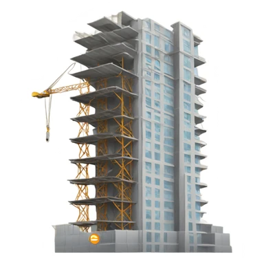 high-rise building under construction sticker