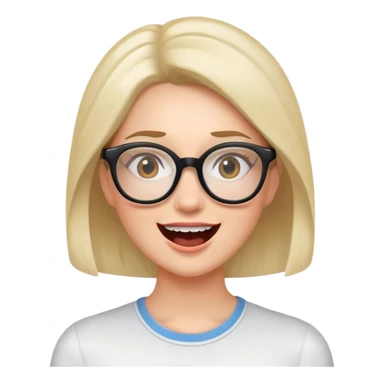 Women wearing glasses excited sticker