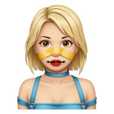 Sexy girl being gagged  sticker