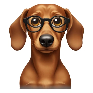 dachshund with subglasses sticker