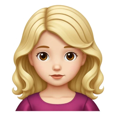 Niña, pelo ondulado, blanca  sticker