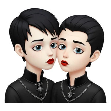 Goth Boys kissing sticker