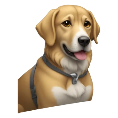 un chien dans une voiture sticker