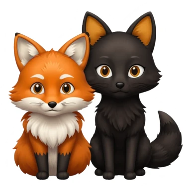 Fox x Black Cat sticker