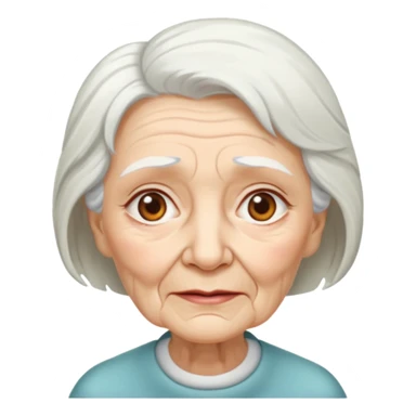 She was an old lady, about 80 years old sticker