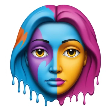 Graffit humani painting top wall sticker