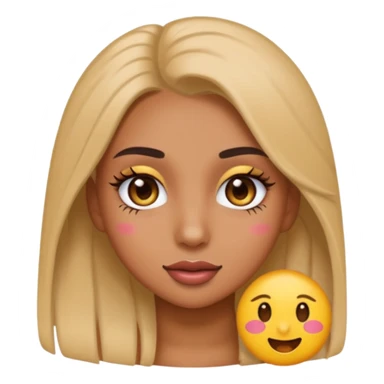 A baddie girl giving cute vibes but don't make it look like more of a human emoji more of a emoji sticker