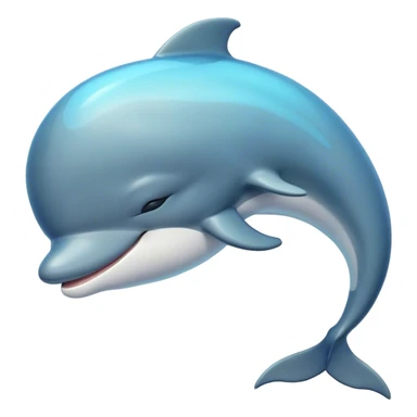 Meme-Worthy Cute Sleeping Dolphin Portrait Emoji, Head resting peacefully with a contented smile, showcasing a sleek, streamlined body and eyes gently closed in serene slumber, Simplified yet adorably endearing features, highly detailed, glowing with a soft, drowsy oceanic light, high shine, relaxed and utterly lovable, stylized with an air of playful laziness, soft glowing outline, capturing the essence of a sleeping dolphin that feels destined to become the next viral icon of adorable rest! sticker