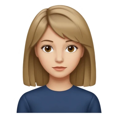 włosy za ramiona grzywka taka na boki i na środku przedziałek i ciemne blond sticker