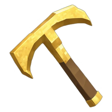 Pickaxe gold Minecraft sticker