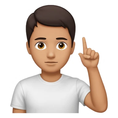 Como el segundo pero con la otra mano se señale la cabeza sticker