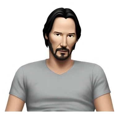 Keanu Reeves laying down sticker