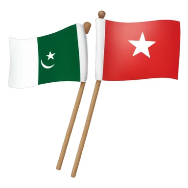 Mix flag Pakistan and Poland sticker