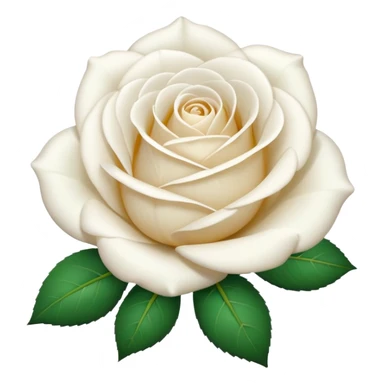 white rose, without green leaves, just flower sticker