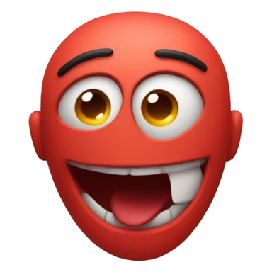 A red ❤️ emoji with eyes and a mouth, looking tipsy, with a wobbly expression as if drunk, surrounded by a soft, blurred background sticker