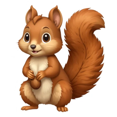 Cute squarrel full body with legs and all sticker