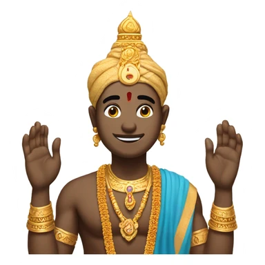 Sri rama saying namaste with grace sticker