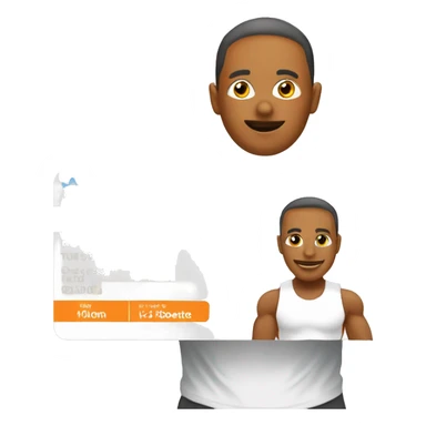 visit card for fitness coach, orange sticker