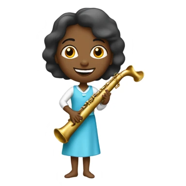 Fille qui joue de la flûte  sticker