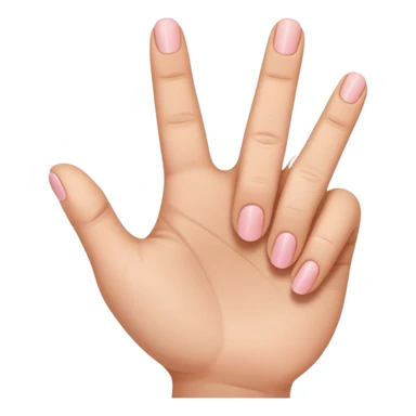 This emoji:🤙 but the lowest tumb is cut sticker