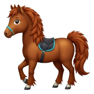 the cartoon horse should be more cartoon sticker