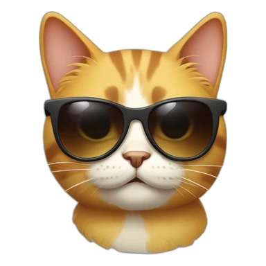 Cat with sun glasses sticker