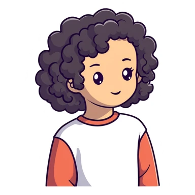 pretty black girl with curly hair sticker