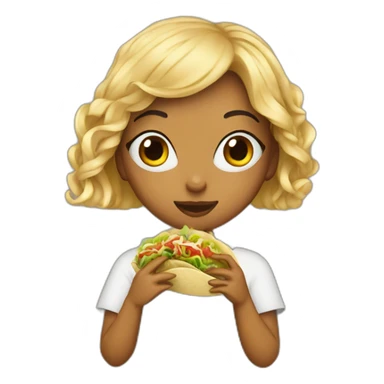 Rihana eating a tacos sticker