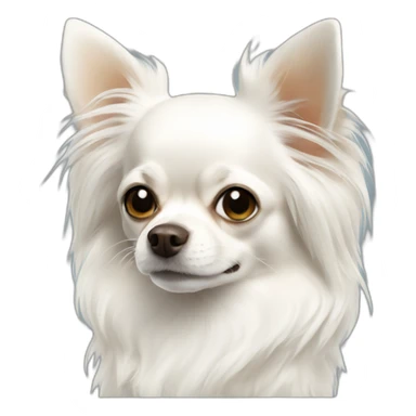 white-longhair-chihuahua sticker