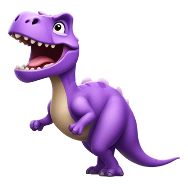 purple dinosaur dancing  sticker