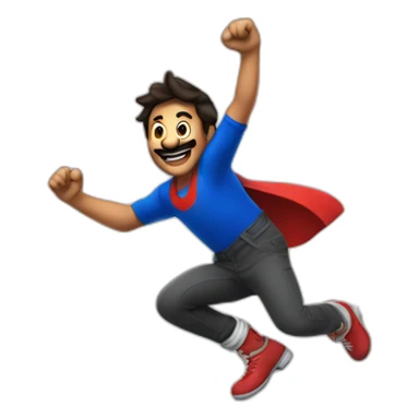 chilean male jumping like mario sticker