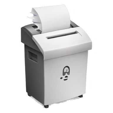 paper going through shredder sticker