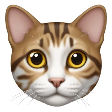Brown and white tabby laying  sticker