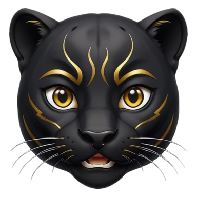 Black panther face only  more realistic  sticker
