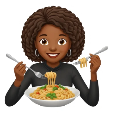 the black woman who eats pasta sticker