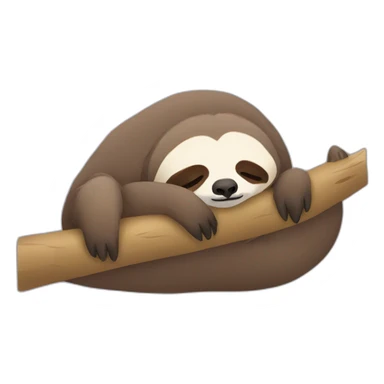 Sloth sleeping sticker